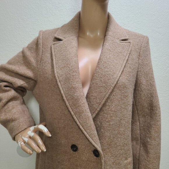 J.CREW DAPHNE BOILED WOOL TOPCOAT OVERCOAT CARMIGNANO ITALIAN 100% WOOL sz 12 - Picture 3 of 7